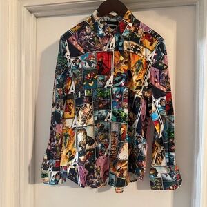 Robert Graham Multicolor Comic Print Shirt